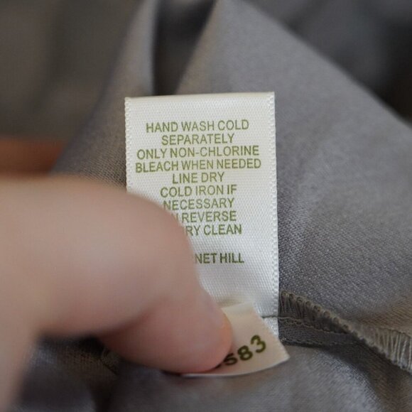 GARNET HILL Lace Shift Dress Scoop Neck Three-Quarter Sleeve Grey Size 10 - Picture 8 of 8